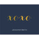 Navy Hugs & Kisses Gold Foil Foldover Note Cards with Lined Envelopes Image 1 of 3